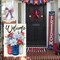 4th of July Welcome Garden Flag 12x18 Inch Double Sided Outside Patriotic Floral Mason Jar Summer Daisy Memorial Day Independence Day Outdoor Red White Blue Garden Yard Decoration